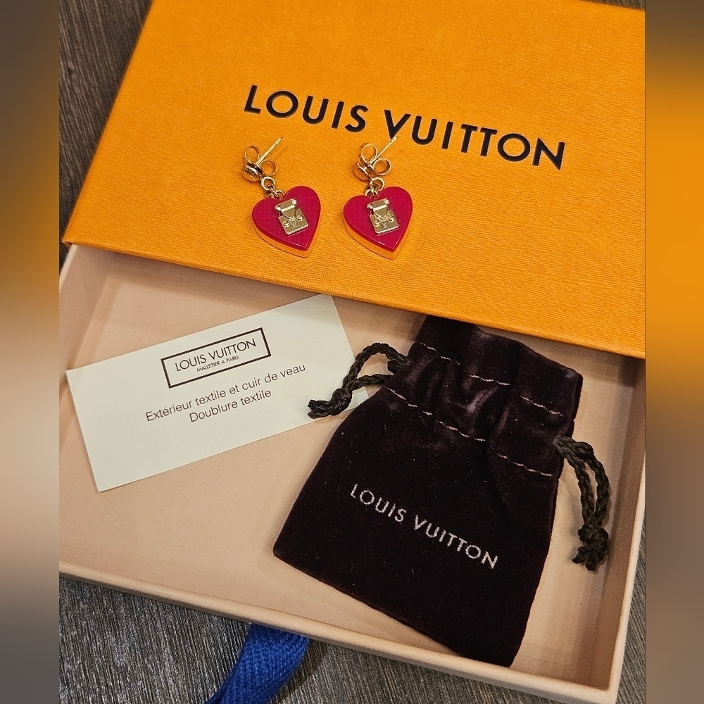 Louis Vuitton Sweet Monogram Heart Drop Earrings M68790